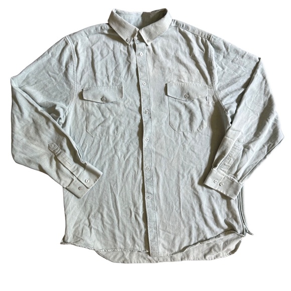 NWOT EPTM MENS LIGHT BLUE BUTTON DOWN CASUAL LONG SLEEVE SHIRT SIZE MEDIUM - Picture 2 of 9